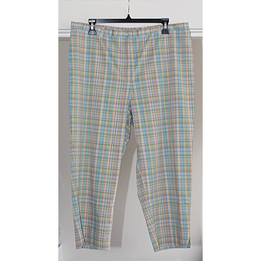 Ralph Lauren - Slim Crop Pants in Preppy Micro-Plaid, Geek Style - size 16 XL - Picture 3 of 9